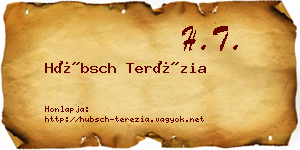 Hübsch Terézia névjegykártya